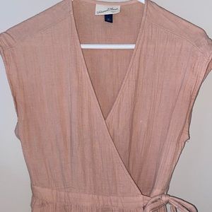 Size XS Universal Thread pink cotton wrap dress